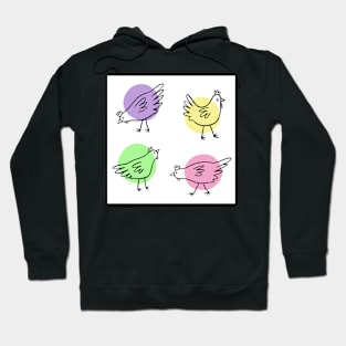 Doodle Hens - Pastel Spots Hoodie